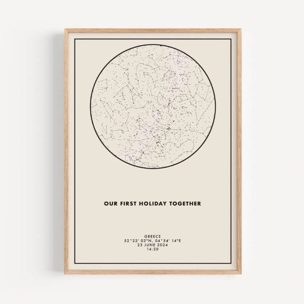 Starmap poster beige